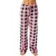 Damen Pyjamahose Gitter / Plaid Modisch Einfach Komfort Heim Täglich Flanell Komfort Hose Einstellbar Herbst Winter Weiß Rosa