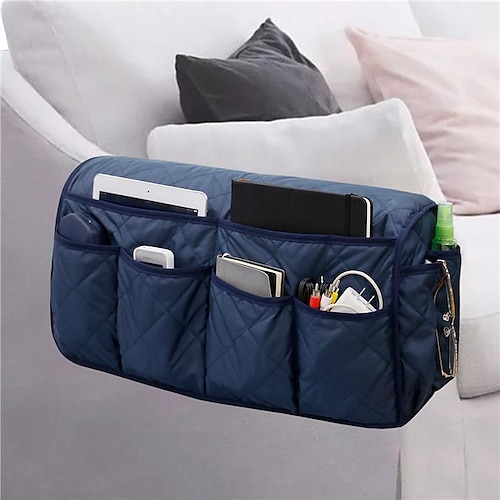 Wasserdichter Sofabezug, Armlehnenbezug, Organizer, Fernbedienungshalter für Liege, Couch, Sessel, Caddy mit 14 Taschen für TV-Fernbedienungen, Bücher, Zeitschriften, iPad