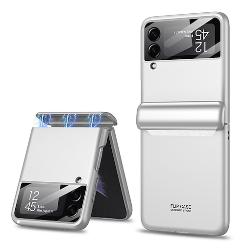 Handy Hülle Handyhüllen Für Samsung Galaxy Z Flip 5 Z Flip 4 Z Flip 3 Rückseite Tragbar Magnetisch Vollschutz Einfarbig TPU Image