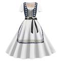 Halloween Oktoberfestbier Kostüm Kleid Maid Bayerisch Deutsch München Wiesn Damen Stoff im traditionellen Stil