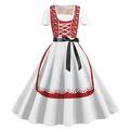 Halloween Oktoberfestbier Kostüm Kleid Maid Bayerisch Deutsch München Wiesn Damen Stoff im traditionellen Stil