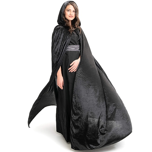 Retro Vintage Mittelalterlich Punk Gothic Kapuzencape Hexe Magier Wikinger Ranger Elfen Kostüm Unisex Keltisch Vikinger Fantasie Halloween Karneval Leistung Party Maskerade Erwachsene Umhang Image