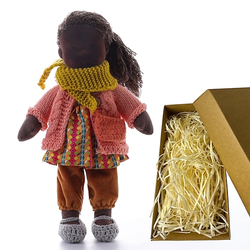 Waldorfdoll Baumwolle Waldorf Puppe Puppen Künstler handgemacht Festival Daumen Waldorf Weihnachtsgeschenk