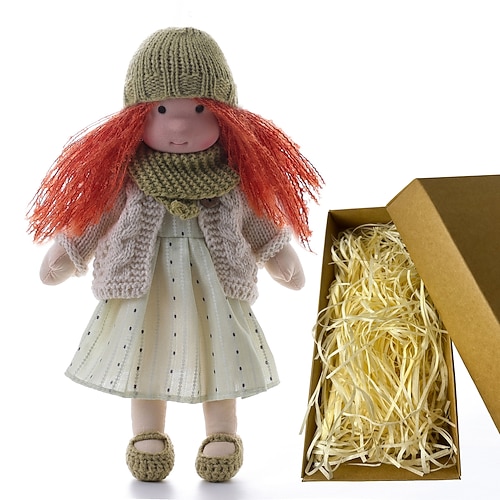 Waldorfdoll Baumwolle Waldorf Puppe Puppen Künstler handgemacht Festival Daumen Waldorf Weihnachtsgeschenk