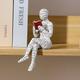 Lesende Bücherregal-Dekoration, lesende Frau-Figur, Harz-Statue im Denker-Stil, abstrakte Skulpturen-Figuren für Heimdekoration, modernes Büro-Regal, Schreibtisch