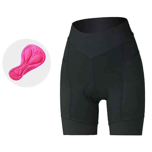 Damen Einfarbig Radsport-Radhose: Fahrradshorts Gepolsterte Fahrradhose Fahhrad Gepolsterte Shorts / Chamois Mountainbike MTB Straßenradsport Sport 3D-Polster Radfahren Schnelltrocknend Image