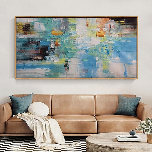 handgefertigte handgemalte Leinwandmalerei Wandkunst moderne Textur abstraktes Ölgemälde Landschaft Heimdekoration Dekor gerollte Leinwand kein Rahmen ungedehnt Image