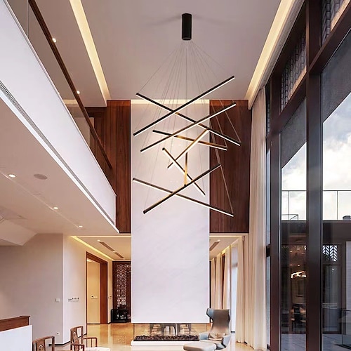 LED-Pendelleuchte mit 3/5/7/9 Leuchten im Sputnik-Design, Metall-Kronleuchter für Esszimmer und Schlafzimmer, 110–240 V, dimmbar mit Fernbedienung Image