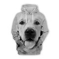 Herren Kapuzenpullover mit Kapuze Hund Grafik Prints Langarm Kängurutasche Designer Hoodie Khaki Casual Daily Sportswear Pullover