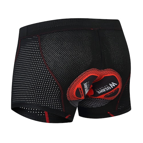 WOSAWE Herren Fahrrad Unterwäsche Fahrradshorts Gepolsterte Fahrradhose Fahhrad Shorts Unterwäsche Shorts Halbformpassend Mountainbike MTB Straßenradsport Sport 4D Pfad Schnelltrocknend Reduziert Image