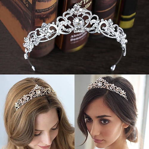 Kristall-Königin-Kronen und Diademe mit Kamm-Stirnband für Frauen und Mädchen Prinzessin-Kronen-Haar-Accessoires für Hochzeit, Geburtstag, Halloween-Kostüm, Cosplay