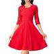 elegantes Vintage-Kleid im klassischen 50er-Jahre-Stil, A-Linien-Kleid, ausgestelltes Kleid, Weihnachtsparty-Kleid, Midi-Kleid für Damen, Valentinstag, Teeparty, lässiges Alltagskleid