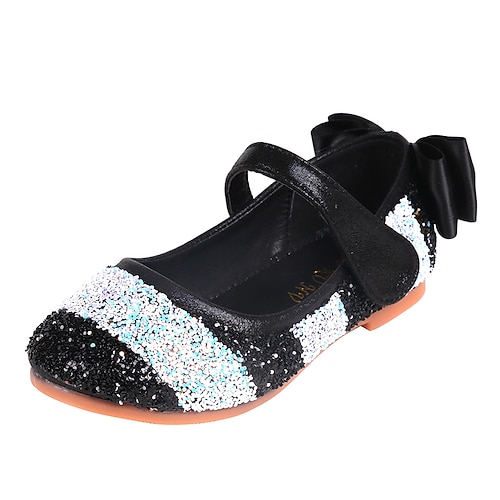 Mädchen Cosplay Schuhe Flache Schuhe Glitzer Mary Jane Schuhe für das Blumenmädchen Prinzessin Schuhe PU Glitzer Kristall Pailletten Juwelen Große Kinder (ab 7 Jahren) Kleine Kinder (4-7 Jahre Image