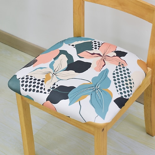 Esszimmerstuhlbezug Stretch-Boho-Stuhlschonbezug Stuhlhussen Sitzbezüge abnehmbare waschbare Stuhlschutzkissenschonbezüge für Esszimmer, Büro Image