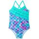 Einteiliger Badeanzug für Mädchen, Schwimmen, Sport, Badebekleidung, Sommer, gerüschte Badeanzüge mit Blumendruck, UV-Schutz, Strandbadebekleidung
