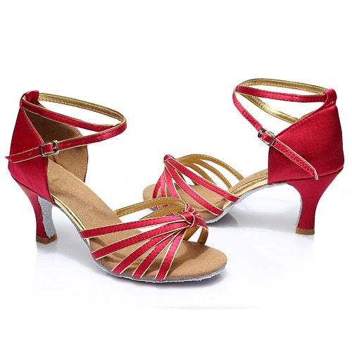 Latein-Tanzschuhe für Damen mit Leopardenmuster – Riemchen-Ballsaal-Pumps mit Wildledersohle für Salsa und Performance Image