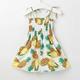 Sommermädchenkleid mit Blumenmuster, bedrucktes Kinderkleid, Babykleid