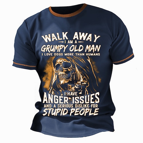 Lustiges T-Shirt für Männer mürrischer alter Mann - Ich habe nie davon geträumt mürrisch zu sein aber ich rocke es Kurzarm-Grafik Lebensstil Tee Image