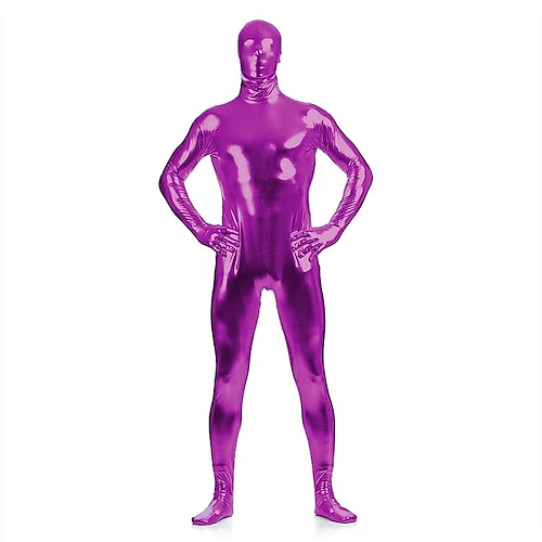 Glänzende Zentai-Anzüge Cosplay Kostüm Catsuit Karnevalskostüm Ganzkörperanzug Herren Damen Sex Sexy Kostüm Einfarbig Elasthan Latex Kostüm für Halloween Erwachsene