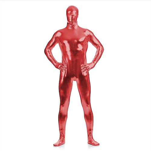 Glänzende Zentai-Anzüge Cosplay Kostüm Catsuit Karnevalskostüm Ganzkörperanzug Herren Damen Sex Sexy Kostüm Einfarbig Elasthan Latex Kostüm für Halloween Erwachsene