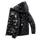 Herren Wintermantel Winterjacke puffer jacket Steppjacke übergangsjacke Bedruckt Arbeit Freizeitskleidung Lang Casual Brautkleider schlicht warm halten Winter Einfarbig Silber Schwarz Gold Pufferjacke