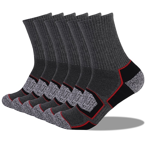 Herren 6 Paare Socken Socken Stricken Strumpfwaren WeißSchwarz Hellgrau dunkelgrau Farbe Baumwolle Winter Herbst Image
