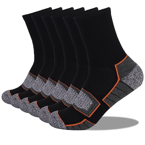 Herren 6 Paare Socken Socken Stricken Strumpfwaren WeißSchwarz Hellgrau dunkelgrau Farbe Baumwolle Winter Herbst Image