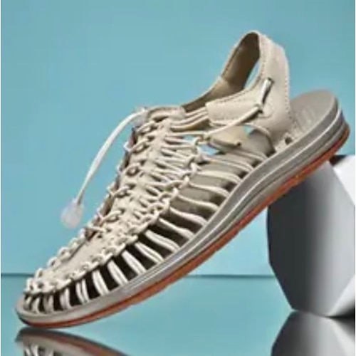 Herren-Sportsandalen aus geflochtenem Seil – atmungsaktive Outdoor-Wasserschuhe mit verstellbarem Kordelzug für Wander- und Strandaktivitäten Image