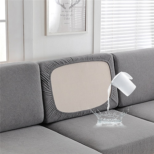 wasserdichte Sofabezüge, Sofa-Sitzkissenbezug für Hunde und Haustiere, Sofabezug für Zweisitzer, burgunderrot, L-Form, 3-Sitzer, Sessel, waschbarer, langlebiger Sofaschutz Image