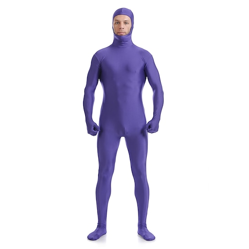 Zentai-Anzüge Ganzkörperanzug Ganzkörperanzug Karnevalskostüm Ganzkörperanzug Herren Damen Sex Einfarbig Elasthan Lycra Kostüm für Halloween Erwachsene Image