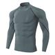 Arsuxeo Herren Funktionsshirt Laufshirt Sport Top Stripe-Trim reflektierende Streifen Langarm Grundschicht Sportlich Herbst Polyester Atmungsaktiv Feuchtigkeitsableitung Weich Laufen Aktives Training