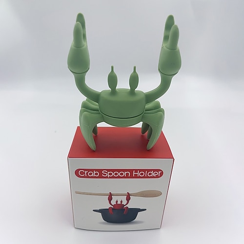 Roter Krabben-Silikon-Geschirrhalter, Herd-Silikon-Löffelhalter, hitzebeständige Halterung, rutschfester Löffelhalter, Herd-Dampffreigabevorrichtung Image