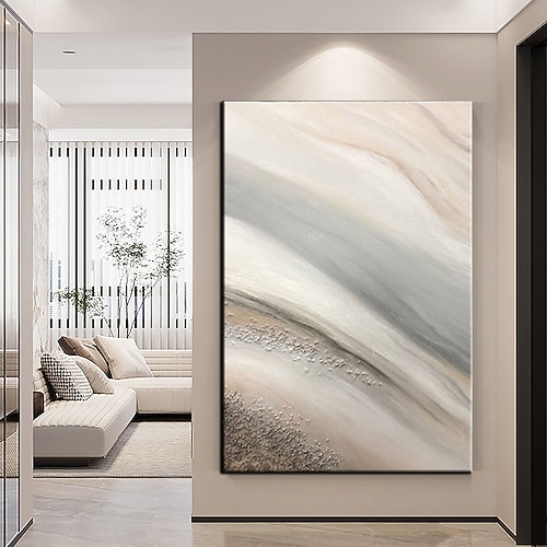 handgemaltes Ölgemälde, handgefertigte Wandkunst, beige Wabi-Sabi-Kunst, neutrales beige-schwarzes Gemälde, modernes beige-schwarzes Gemälde, beige-schwarze Textur, Kunst, Heimdekoration, fertig zum Image