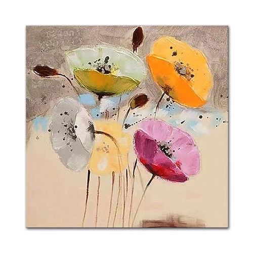 Mintura handgefertigte Blumen-Ölgemälde auf Leinwand, Wandkunst, Dekoration, modernes abstraktes Bild für Wohnkultur, gerolltes, rahmenloses, ungedehntes Gemälde Image