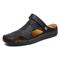 Herren Sandalen Cloggs Pantoletten Ledersandalen Slingback-Sandalen Handgefertigte Schuhe Komfort Schuhe Upstream-Schuhe Täglich PU Halbschuhe Schwarz Gelb Braun Sommer