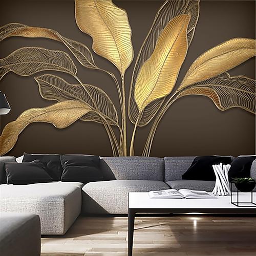 Coole Tapeten, schöne Naturtapete, Wandbild, Wandaufkleber, selbstklebend, schillernd, golden, PVC/Vinyl, geeignet für Wohnzimmer, Schlafzimmer, Restaurant, Hotel, Wanddekoration, Kunst, Heimdekor Image