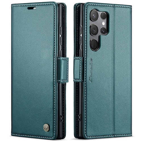 Handy Hülle Handyhüllen Für Samsung Galaxy S22 S21 Ultra Plus S20 A56 A36 A16 A06 A55 5G A35 5G A25 Brieftaschenhülle Flip-Cover Magnetisch Vollschutz Ständer PU-Leder Image