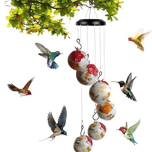 Bezaubernde Windspiele für Kolibri-Futterhäuschen, Fenster-Vogelhäuschen zum Anschauen, Vogelhäuschen zum Aufhängen im Freien, ameisen- und bienensicher, Vogelfutter für Futterhäuschen im Freien