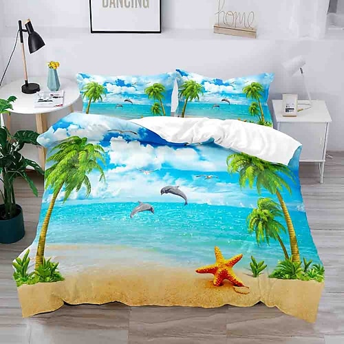 3D-Bettwäsche mit Wirbel-Print, Bettbezug, Bettwäsche-Set, Bettbezug mit 1 bedruckten Bettbezug oder Tagesdecke, 2 Kissenbezügen für Doppelbett/Queensize/Kingsize Image