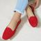 Damen Flache Schuhe Ballerina Übergrössen Weiche Schuhe Gehen Feste Farbe Flacher Absatz Runde Zehe Brautkleider schlicht Komfort Minimalismus PU Wein Schwarz Rote