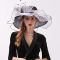 Derby-Hüte für Damen breiter Krempe Fedora Sonnenhut Cloche Kentucky Fascinator Hüte für Damen Organza Tea Party Braut Kirchenhüte