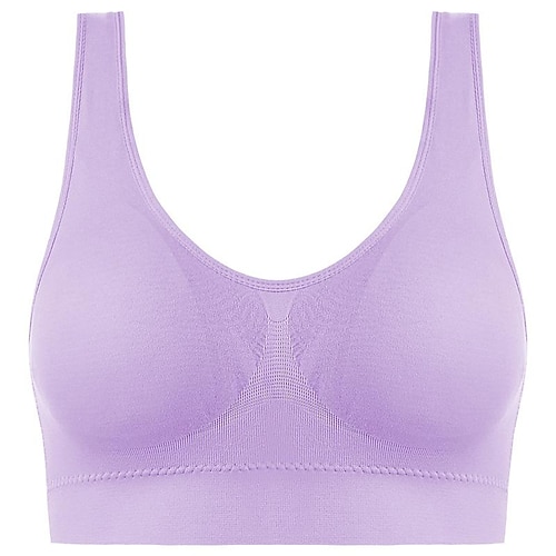 Unterwäsche für Damen in Übergröße, tief, bequem, Beauty-Back-Yogaweste mit Polstern, kein Stahlring, gerafft, stoßfest, Sport-BH, Heim-Outfits Image