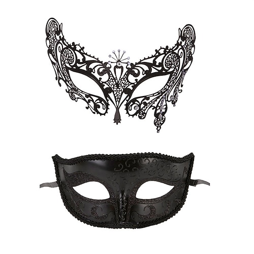 Paar venezianische Masken Set Maskenball Maske Karneval Mardi Gras Abschlussball Maske Maskerade Party Masken