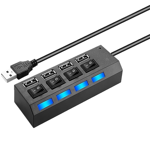 USB 2.0 Naben 7 Häfen 7-in-1 4-IN-1 mit unabhängigen Schaltern USB-Hub mit USB2.0 4 Stromversorgung Für Laptop PC Tablet PC