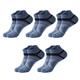 Herren 5 Paare Socken Ankle Socken Laufsport Socken Schwarz Blau Farbe Farbblock Freizeitskleidung Urlaub Wochenende Mittel Sommer Frühling Warm-Ups