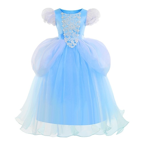 Buchwoche 2026 Schneekönigin Prinzessin Aschenputtel Märchen Kleid Blumenmädchenkleid Tüllkleider Niedlich for Mädchen Kinder Kindertag Hochzeit Hochzeitsgast Image