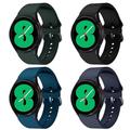 4 Packung Uhrenarmband für Samsung Galaxy Watch 5 Pro 45mm Watch 5 40/44mm Watch 4 Classic 42/46mm Watch 4 40/44mm Silikon Ersatz Gurt Elasthan Atmungsaktiv Sportarmband Armband