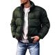 Herren Wintermantel Winterjacke puffer jacket Strickjacke Tasche Tasche mit Reißverschluss Ausgehen Casual Wandern Windundurchlässig Warm Winter Einfarbig Schwarz Rote Hellgrau Armeegrün Pufferjacke