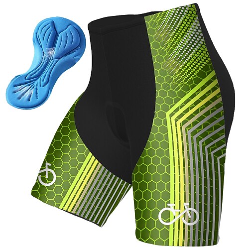 Herren Grafik Geometrisch Fahrradhose Fahhrad Gepolsterte Shorts / Chamois Unterteile Mountainbike MTB Straßenradsport Sport 3D-Polster Schnelltrocknend Reflektierende Streifen Feuchtigkeitsableitend Image