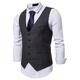 Herren Wintermantel Weste Hochzeit Party Arbeit Geschäft Basic Smart Casual Frühling Herbst Polyester Punkt V Ausschnitt Schlank Schwarz Khaki Grau Weste